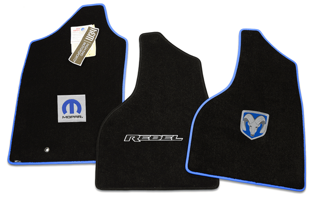 Ram Head 1500 Rebel Mopar Logo Floor Mats - Premium Upgrade
