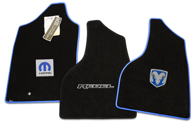 Ram Head 1500 Rebel Mopar Logo Floor Mats - Premium Upgrade