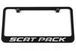 Dodge Scat Pack Engraved License Plate Frame - Custom Colors