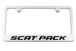 Dodge Scat Pack Engraved License Plate Frame - Custom Colors