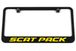 Dodge Scat Pack Engraved License Plate Frame - Custom Colors