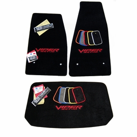 Dodge Viper SRT Embroidered Floor Mats Set - Premium Upgrade