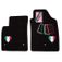 Fiat Custom Black Floor Mats - Heart My Italian Logo