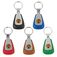 Flames Leather Teardrop Key Chain Fob