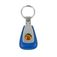 Flames Leather Teardrop Key Chain Fob