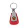 Flames Leather Teardrop Key Chain Fob