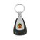 Flames Leather Teardrop Key Chain Fob