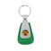 Flames Leather Teardrop Key Chain Fob
