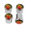 Flames Logo Black Tire Valve Caps