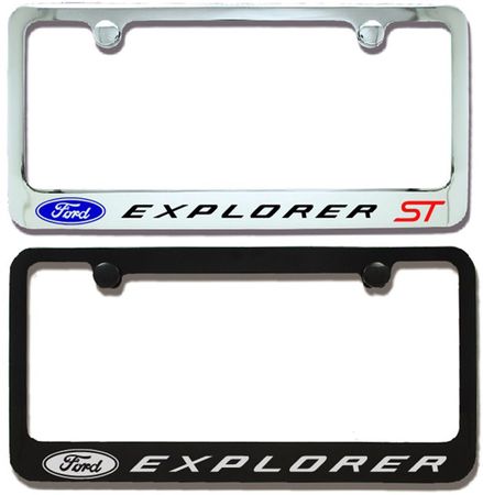 Ford Explorer ST Engraved License Plate Frame - Custom Colors