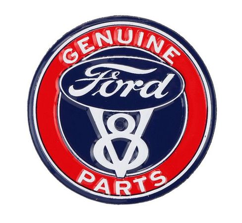 Ford Genuine Parts V8 Tin Decorative Sign -Toolbox Refrigerator Magnet
