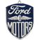 Ford Motors Embossed Shield Tin Decorative Sign - 13 Inch