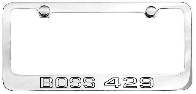 1969 1970 Ford Mustang Boss 429 Engraved License Plate Frame - Custom Fill Colors