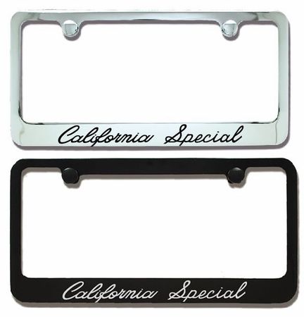 Ford Mustang California Special Engraved License Plate Frame