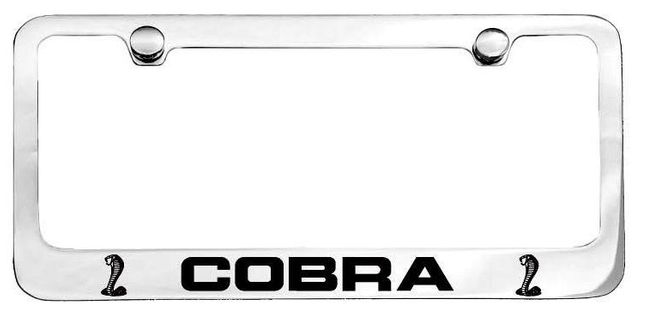 Ford Mustang Cobra Engraved License Plate Frame Custom Fill Colors
