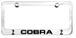 Ford Mustang Cobra Engraved License Plate Frame Custom Fill Colors