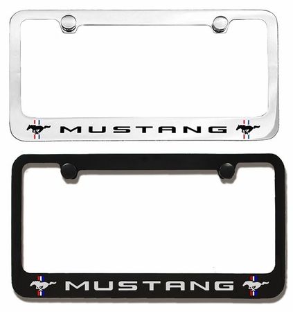 Ford Mustang Horse and Bar Engraved License Plate Frame