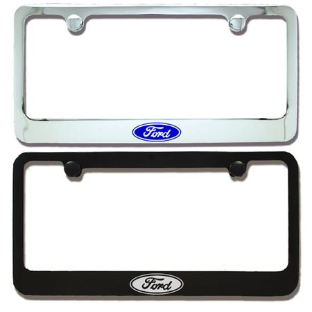 Ford Oval Logo Engraved License Plate Frame