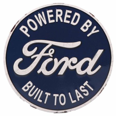 Ford Powered Embossed Tin Sign Large Refrigerator Magnet