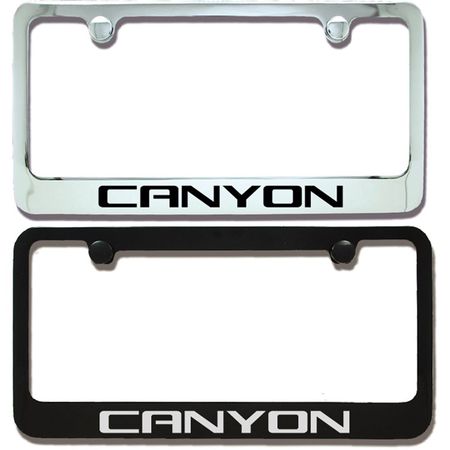 GMC Canyon Engraved License Plate Frame - Custom Finish and Logo Colors