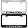 GMC Canyon Engraved License Plate Frame - Custom Finish and Logo Colors