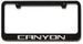 GMC Canyon Engraved License Plate Frame - Custom Finish and Logo Colors