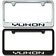 GMC Yukon Engraved License Plate Frame - Custom Finish and Logo Colors