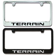 GMC Terrain Engraved License Plate Frame - Custom Finish and Logo Colors