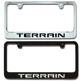 GMC Terrain Engraved License Plate Frame - Custom Finish and Logo Colors