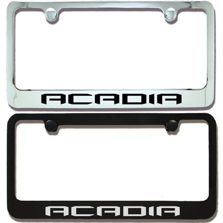 GMC Acadia Engraved License Plate Frame - Custom Finish and Logo Colors