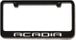 GMC Acadia Engraved License Plate Frame - Custom Finish and Logo Colors