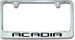 GMC Acadia Engraved License Plate Frame - Custom Finish and Logo Colors
