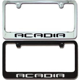 GMC Acadia Engraved License Plate Frame - Custom Finish and Logo Colors
