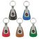 Hash Racing Stripes Leather Teardrop Key Chain Fob