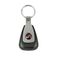 Hash Racing Stripes Leather Teardrop Key Chain Fob
