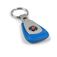 Hash Racing Stripes Leather Teardrop Key Chain Fob
