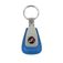 Hash Racing Stripes Leather Teardrop Key Chain Fob