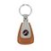 Hash Racing Stripes Leather Teardrop Key Chain Fob