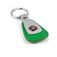 Hash Racing Stripes Leather Teardrop Key Chain Fob