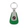 Hash Racing Stripes Leather Teardrop Key Chain Fob