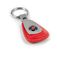 Hash Racing Stripes Leather Teardrop Key Chain Fob