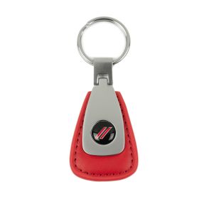 Hash Racing Stripes Leather Teardrop Fob