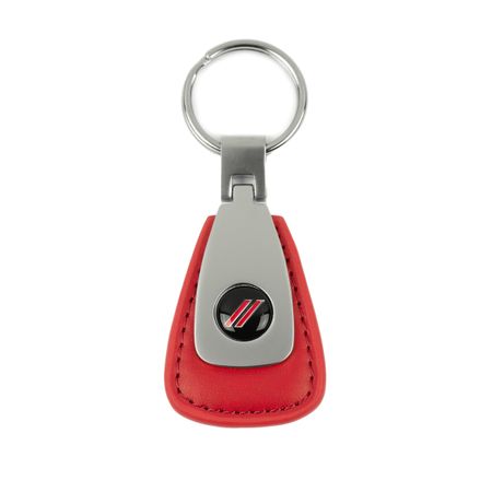 Hash Racing Stripes Leather Teardrop Fob