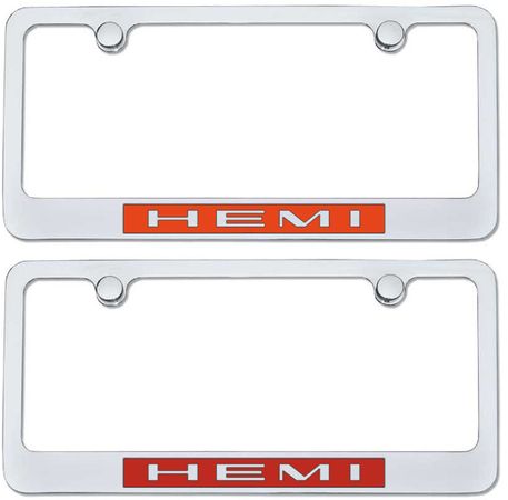 Hemi Decklid Logo Engraved License Plate Frame