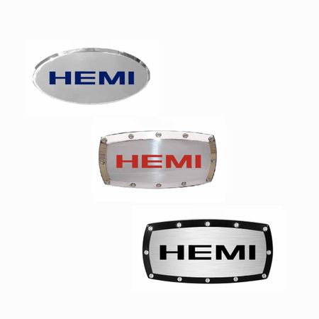 HEMI Logo Engraved Billet Hitch Receiver Cover