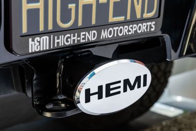 HEMI Logo Engraved Billet Hitch Receiver Cover