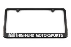 High-End Motorsports Black License Plate Frame