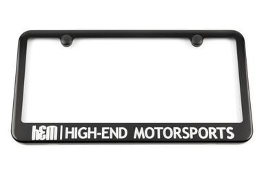 High-End Motorsports Black License Plate Frame