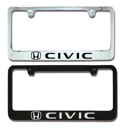 Honda Civic Engraved License Plate Frame