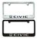 Honda Civic Engraved License Plate Frame